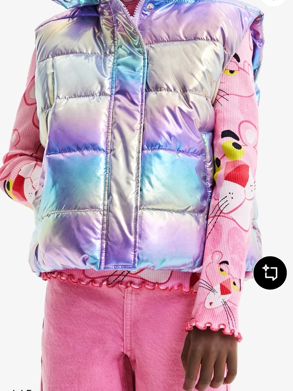 NWTDesigual IRIDESCENT PADDED vest